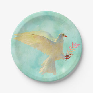 Waterverf Dove Papieren Bordje