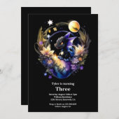 Waterverf Dragon Verjaardagsuitnodiging Kaart (Voorkant / Achterkant)