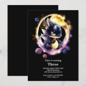 Waterverf Dragon Verjaardagsuitnodiging Kaart (Voorkant / Achterkant)