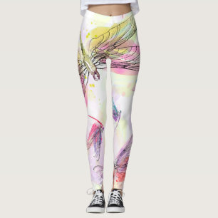 Waterverf Dragonflies Legging