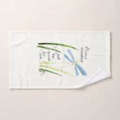  Waterverf Dragonfly Altijd tekst onthouden Handdoek (Handdoek)