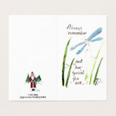 Waterverf Dragonfly Altijd tekst onthouden Kaart (Buitenkant ongevouwen)