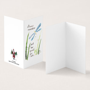 Waterverf Dragonfly Altijd tekst onthouden Kaart