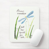  Waterverf Dragonfly Altijd tekst onthouden Muismat (Met muis)