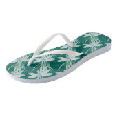Waterverf Dragonfly in Soft Blues en Green art Teenslippers (Schuin)