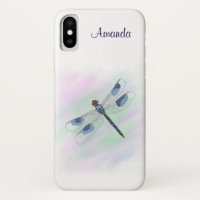 Waterverf Dragonfly iPhone X Hoesje