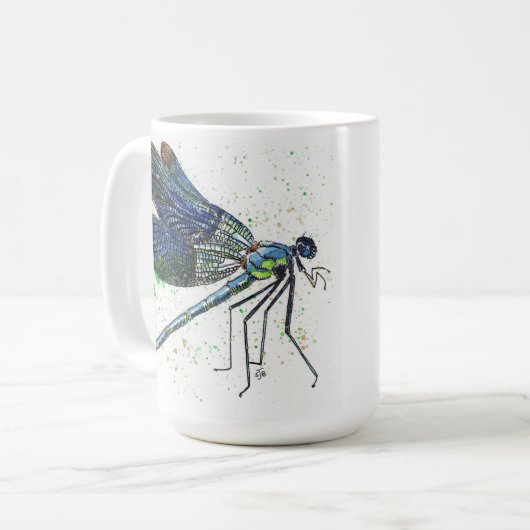 Waterverf Dragonfly Mok (Voorkant links)