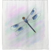 Waterverf Dragonfly Shower Curtain Douchegordijn (Voorkant)