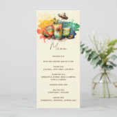 Waterverf drankje festa party Mexicaans voedselcaf Menu (Staand voorkant)