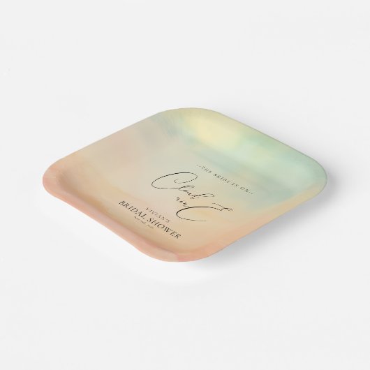 Waterverf Dreamy Sunset Cloud 9 Vrijgezellenfeest Papieren Bordje (Gebogen)