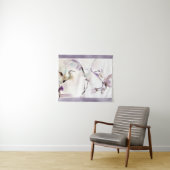 waterverf "Drie dansende kranen" Wandkleed (In Situ (horizontaal))