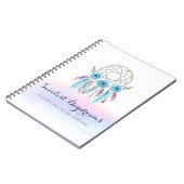 Waterverf Drocatcher Feathers Rustic Boho Chic Notitieboek (Linkerzijde)