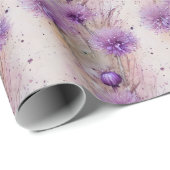 Waterverf dromerige pastel Allium Flowers Cadeaupapier (Rol Hoek)