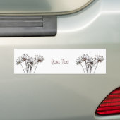 Waterverf droogbloemen bumpersticker (Op auto)