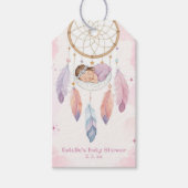 waterverf droomcatcher babyshower cadeaulabel (Voorkant)