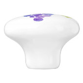 Waterverf druiven keramische knop (Zijkant)