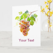 Waterverf druiven. Kunst Kaart (Gele Bloem)