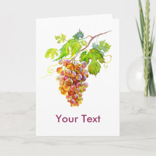 Waterverf druiven. Kunst Kaart