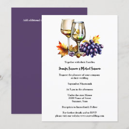 Waterverf druiven wijnglazen wijngaard wijngaard kaart