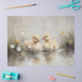 Waterverf Ducklings Paardebloem Bloemen Decoupage Tissuepapier (Craft)