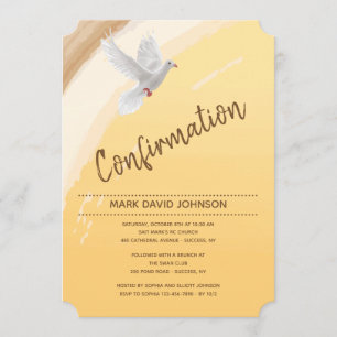 Waterverf duif bevestiging uitnodiging