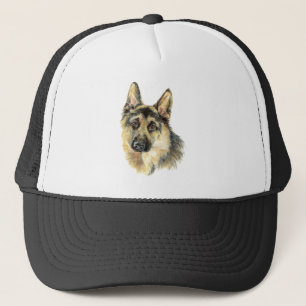 Waterverf Duitse Herdershond Huisdier Dier Natuur Trucker Pet