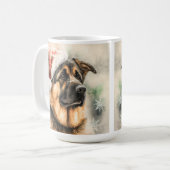 Waterverf DUITSE SHEPHERD DOG Koffiemok (Voorkant links)