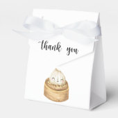 Waterverf Dumpling - Dank u baby shower Bedankdoosjes (Voorkant Zijde)