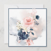 Waterverf Dusty Blue Blush Rozen Kaart (Achterkant)
