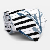 waterverf dusty blue greenery piano stropdas (Opgerold)