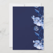 waterverf dusty blue marvy blue bruiloft kaart (Achterkant)