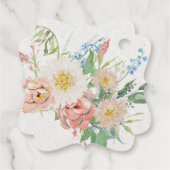 Waterverf Dusty Blue N Blush Roze Bloemen Bruids Bedankjes Labels (Achterkant)