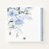 WATERVERF DUSTY BLUE ROZEN WEDDING PLANNER NOTITIEBOEK (Achterkant)