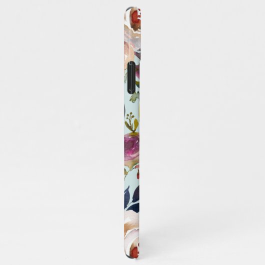  Waterverf Dusty Green Pink Floral genaamd iPhone Hoesje (Rechterkant)