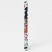  Waterverf Dusty Green Pink Floral genaamd iPhone Hoesje (Linkerkant)