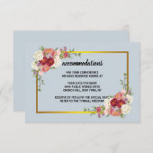 Waterverf Dusty Grey Gold Blush Peach Weddenschap Informatiekaartje (Voorkant / Achterkant)