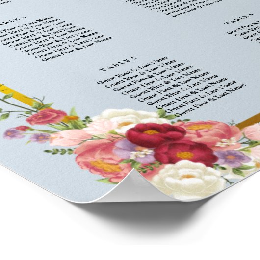 Waterverf Dusty Grey Gold Blush Peach Weddenschap Poster (Hoek)