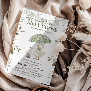 Waterverf Dwaze Gans Baby Shower Kaart