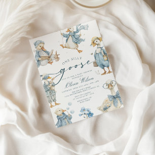 Waterverf Dwaze Gans Baby Shower Kaart