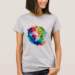 Waterverf Earth T-shirt