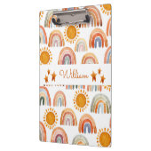 Waterverf Earthy Modern Boho Rainbow Name Klembord (Links)