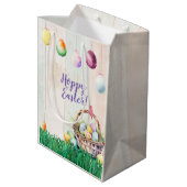 Waterverf Easter Egg Hunt Party Medium Cadeauzakje (Achterkant Gekanteld)