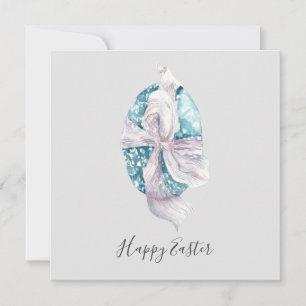 Waterverf Easter met gevlekte koolstof Kaart