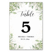 Waterverf Ecalyptus groen bruiloft Kaart (Voorkant)