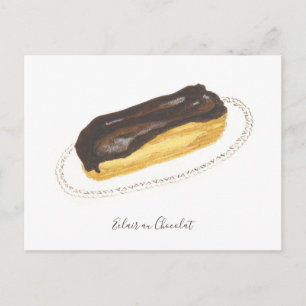Waterverf Éclair au Chocolat Briefkaart