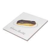 Waterverf Éclair au Chocolat Tegeltje (Zijkant)
