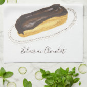 Waterverf Éclair au Chocolat Theedoek (Gevouwen)