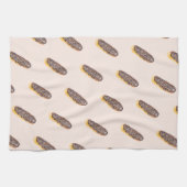 Waterverf Eclairs Donuts Fun Whimiscal roze Theedoek (Horizontaal)