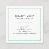 Waterverf Edelsteen Handgemaakte Sieraden Visiteka Vierkante Visitekaartje (Achterkant)