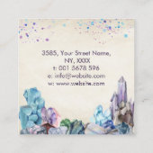 Waterverf edelstenen - kristallen visitekaartje (Achterkant)